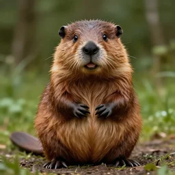 a portrait of an anthropomorphic beaver by terry gilliam