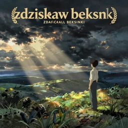 anime made by zdzisław beksinski, album cover,