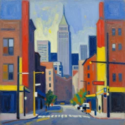 city of boston, painted by piet mondrian, digital painting, 4 k