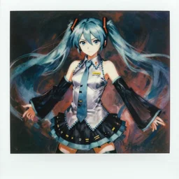 a portrait of hatsune miku by oskar kokoschka and francis bacon, ominous, dark, violent brushtrokes, painterly, thick impasto technique, dynamism, tachisme, movement, very ethereal, 8 0 s vintage anime film still, pinhole photo, vintage polaroid, impulsive, aggressive, moving forward
