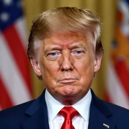 a face portrait of donald trump at 6 years old. photography.