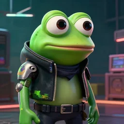 cyborg pepe frog makes appearance in Cyberpunk 2077. CP2077. 3840 x 2160