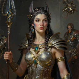 portrait of a beautiful female atlantean anubis alien warrior, regal, realistic, refined, detailed digital art, oil painting, michael cheval, esao andrews, art frahm, steampunk, walt disney ( 1 9 3 7 ), highly detailed, cinematic lighting, unreal engine, 8 k, hd