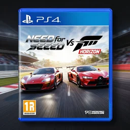 ps4 game cover Need for speed vs Forza horizon Crossover