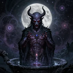 evil baptism, ritual, mysticism, cinematic, full moon, fractals, sorcery, highly detailed, beksinski, bradley, otherworldly, psychedelic, matte illustration