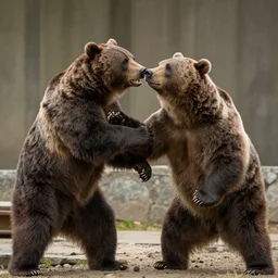 4 k dslr photo of idris elba punching a bear in the face