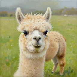 an alpaca painting