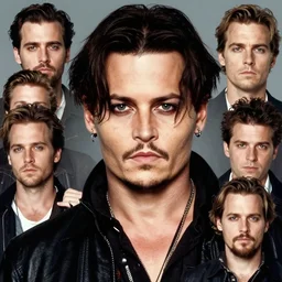 young beautiful johnny depp portrait, style by simon bisley, ismail inceoglu, wadim kashin, filip hodas, benedick bana, and andrew atroshenko.