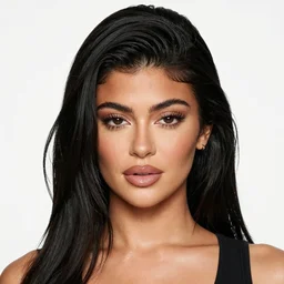 stunning portrait of a woman that looks like a mix of Dua Lipa and Kylie Jenner, no distorsion, realistic