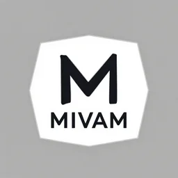 logo of MIVAM, a modern art museum, high-quality, minimalist, vector art.