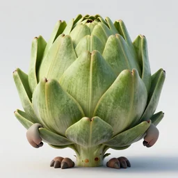 an ape artichoke monster, highly detailed, digital art, sharp focus, trending on art station, anime art style