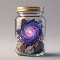 universe in jar, hyperrealistic, 8k, trending on artstation, midjourney AI, pleasing color palette, stylistic