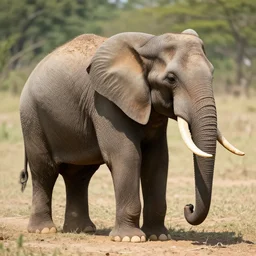 a creature with the body and the head of an elephant and the legs of a human