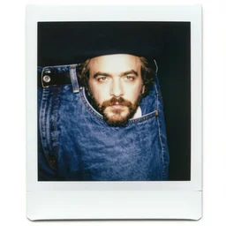 a polaroid pic of lenin peeking out of jeans pockets