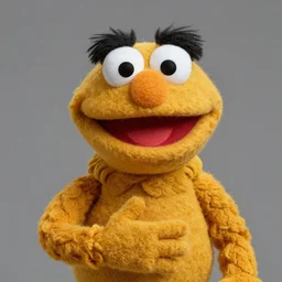 bryan danielson as a muppet. highly detailed felt. hyper real photo. 4 k.