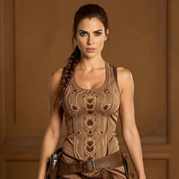 Lara croft wearing batik