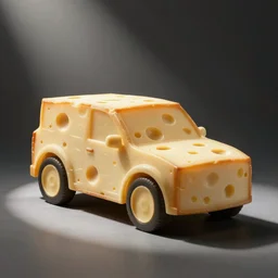 car shaped like a slice of cheese