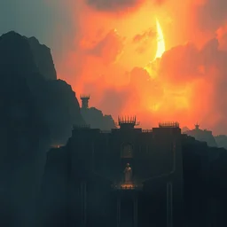 ta ha, volumetric lighting, highly detailed, by greg rutkowski, complementing colors, god looking at me, heavy rainy, lofty heavens