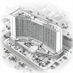 architectural blueprint for modern hotel resort