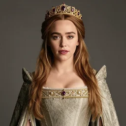 Emilia Clarke as a queen in a portrait