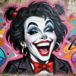 the lumen of lunacy laughing at you, high level of detail in the style of miss van graffiti