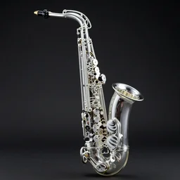 transparent glass saxophone