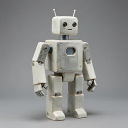 a contemporary ceramic sculpture of a modular robot by hikari shimoda