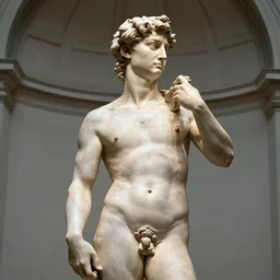 sculpture of a beautiful young chubby asian woman by michelangelo, on display in the louvre, 8 k