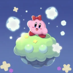 kirby from kirby by sakurai nintendo cute digital art