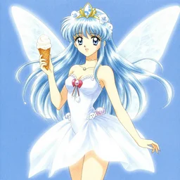Ethereal ice cream faerie princess. Manga artbook illustration by CLAMP.
