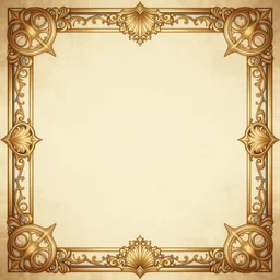 blank paper in the center, tarot ornament design border frame, intricate design, highly detailed, 8 k, artstation, pixiv, deviantart, symmetrical, rpg card design