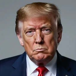 photographic portrait of sad, emo donald trump, sharp focus studio lighting