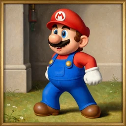 mario in a renaissance painting