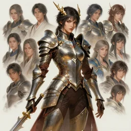 dragon lady dressed in armor, digital painting, artstation, concept art, illustration, by ken saito, lya pilnev, siwoo kim, christophe young, anna podedworna, yin zhen chu, zeronis, magdalena radziej,