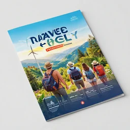 travel company print ad concept design, modern, vibrant, very detailed