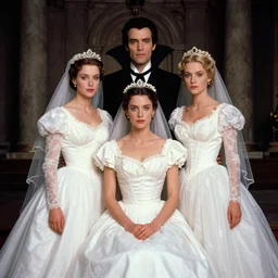 The Three brides of Dracula by Francis Ford Coppola, HD, hyper-fidelity, film photography, trending on artstation, artstationHD, artstationHQ, 4k, 8k