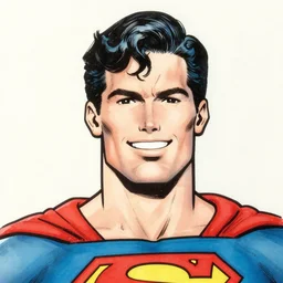 he - man!!! jim lee!!! happy face shot!! flat ink sketch by jim lee face close up headshot superman costume in the style of jim lee, x - men superhero comic book character by jim lee