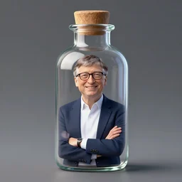 bill gates in a bottle