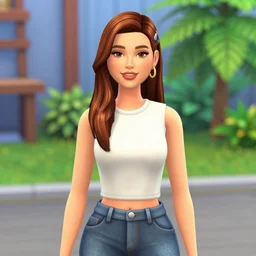 younger julianna rose mauriello as a sims from the sims 4