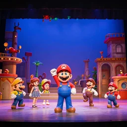 theatrical set from the theatrical adaptation of Super Mario Bros