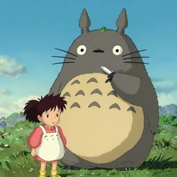 walter white meeting totoro in a studio ghibli film