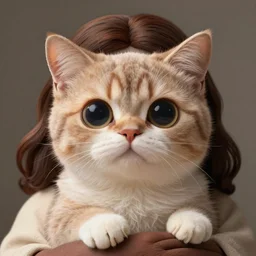 jesus holding a cute cat, big eyes, symetrical faces, emotional, cute, powerful, digital art by leonardo da vinci