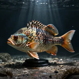 an extraordinary fish with in the style of nick cave,