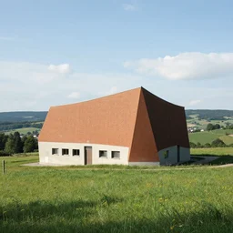 a building in a stunning landscape by Anni Albers