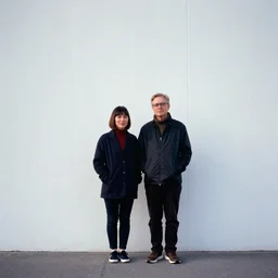 a couple in a beautifully stark rendering of poignant minimalism by dan flavin and eyvind earle, highly detailed, sharp focus, colorful
