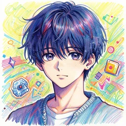 album cover of boy prisma color doodle by akihiko yoshida