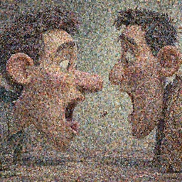 a giant sucking up tiny humans with his nose, made by Pablo Picasso, 3d pixar movie