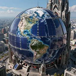 earth completely covered in solar panels, futuristic, gothic, sci-fi, meat machine, brutalism, hyperdetailed, seen from obove, Cinematic, Kinemacolor, Massive, Artstation, ultra wide, 8k