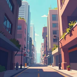 a beautiful and immaculate futuristic city. view from an alleyway. vector rendering. outrun style. leading lines. vanishing point. trending on artstation. by chris moore. beeple colors.