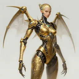calne ca woman cyborg with pointy long extended limbs, golden ratio, details, scifi, fantasy, intricate details, octane render, digital painting, artstation, concept art, sharp focus, illustration, art by artgerm, loish, wlop